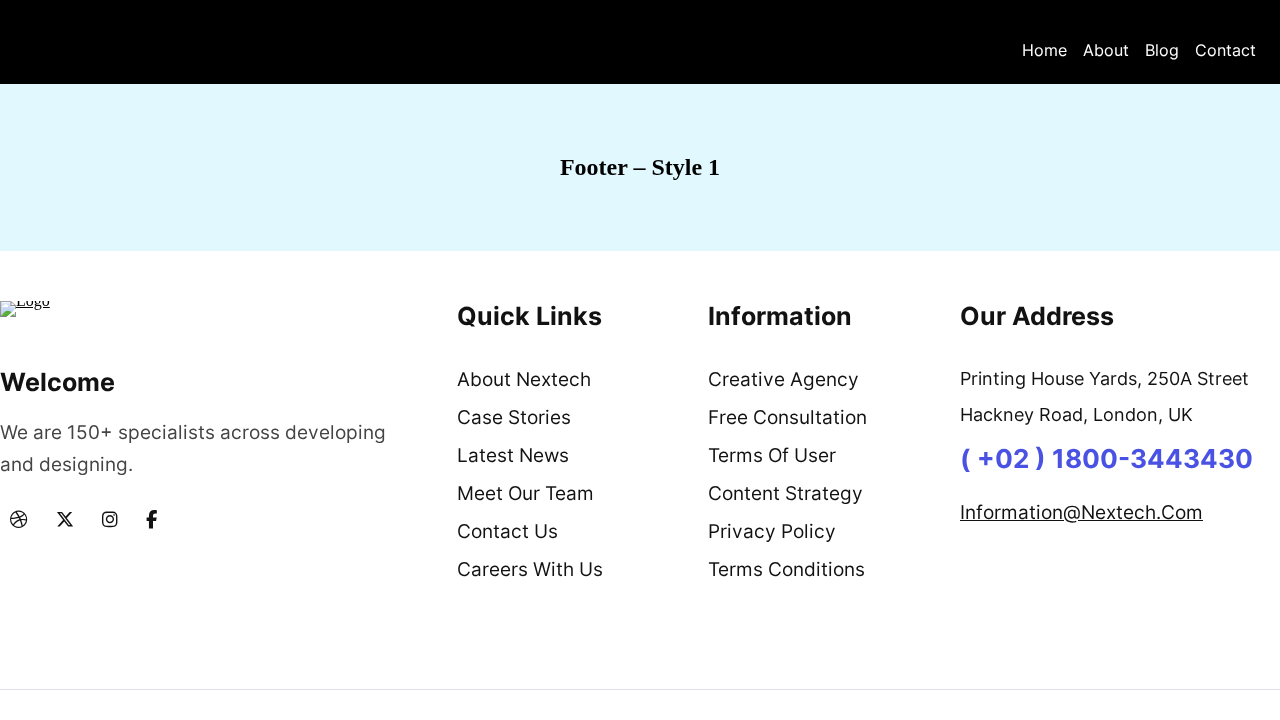 Footer Style 1