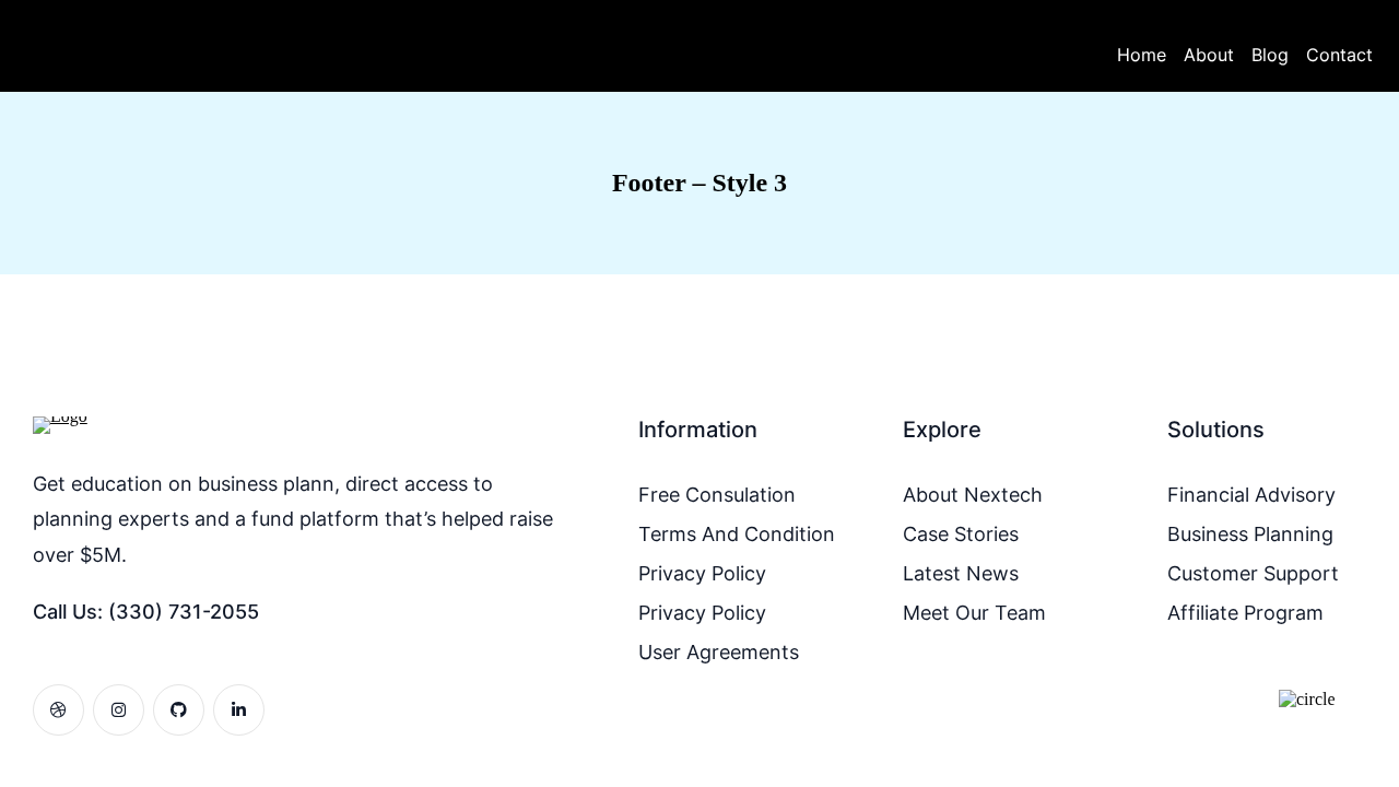 Footer Style 3