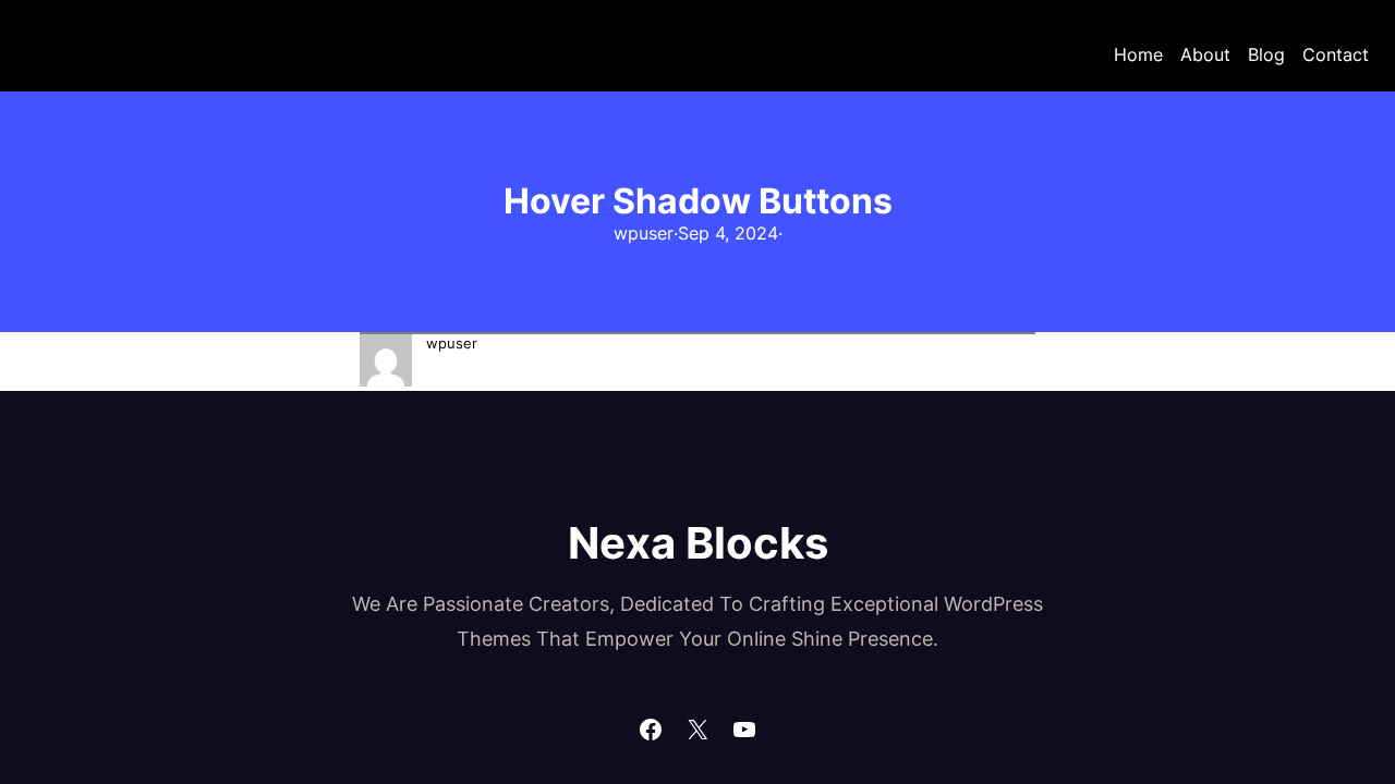 Hover Shadow Buttons