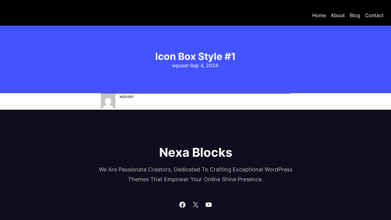 Icon Box Style 1