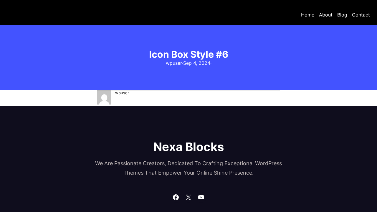 Icon Box Style 6