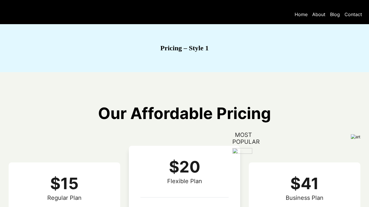 Pricing Style 1