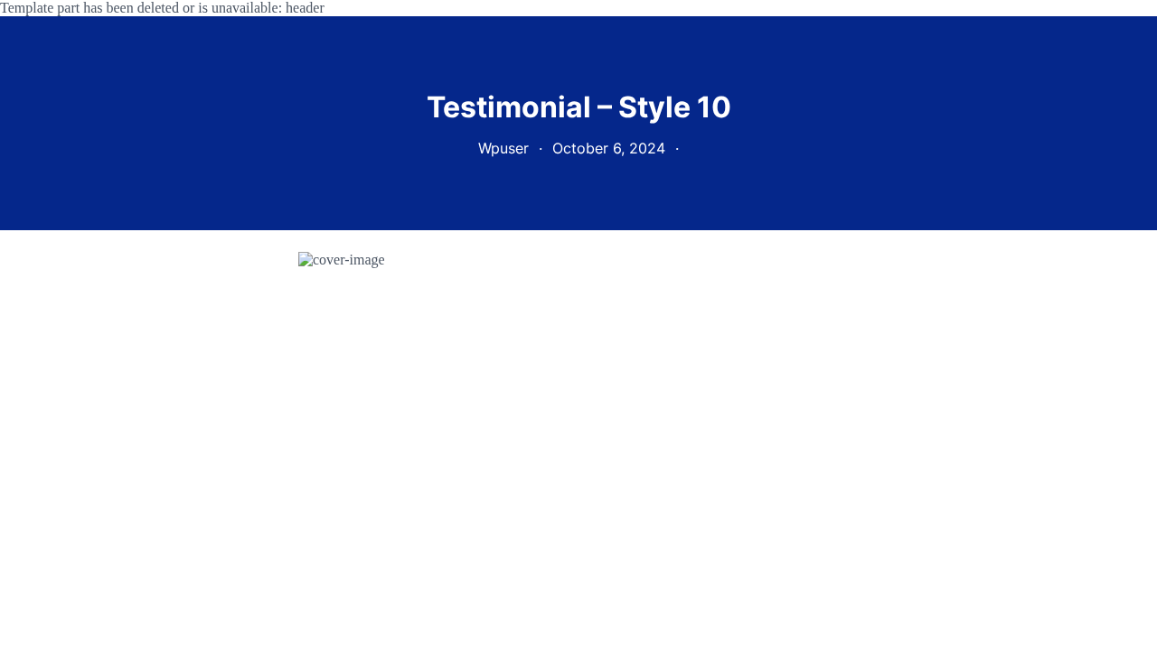 Testimonial Style 10